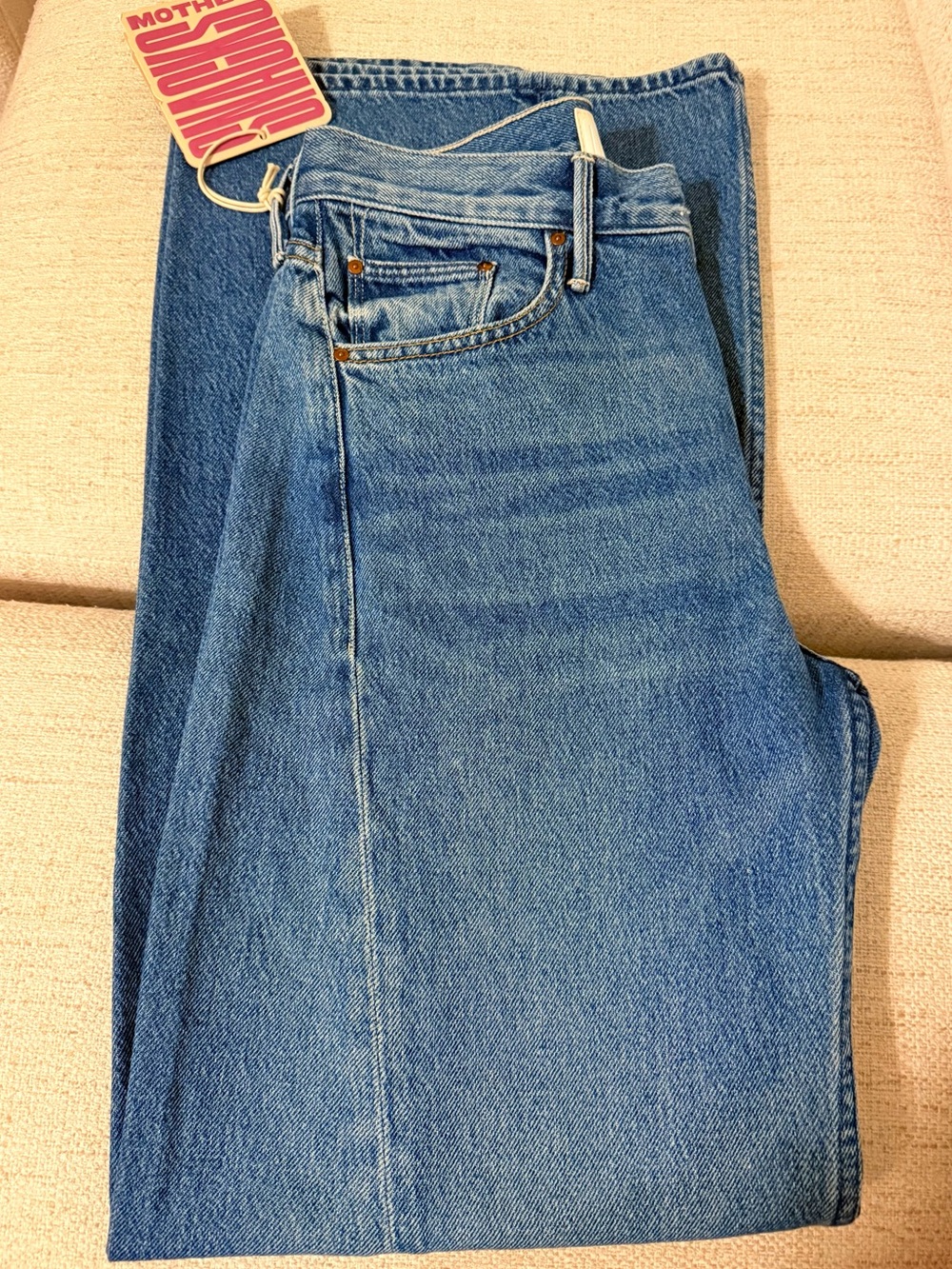 MOTHER SNACKS! Lemon Twist Sneak Jeans size 27 Rolling in the Dough NWT